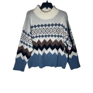 Joseph A. Fair Isle Knit Sweater Women's Size XL Pullover Multicolor NEW